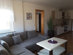 Appartement (Strandidyll 8) | Coin séjour | Télévision à écran plat