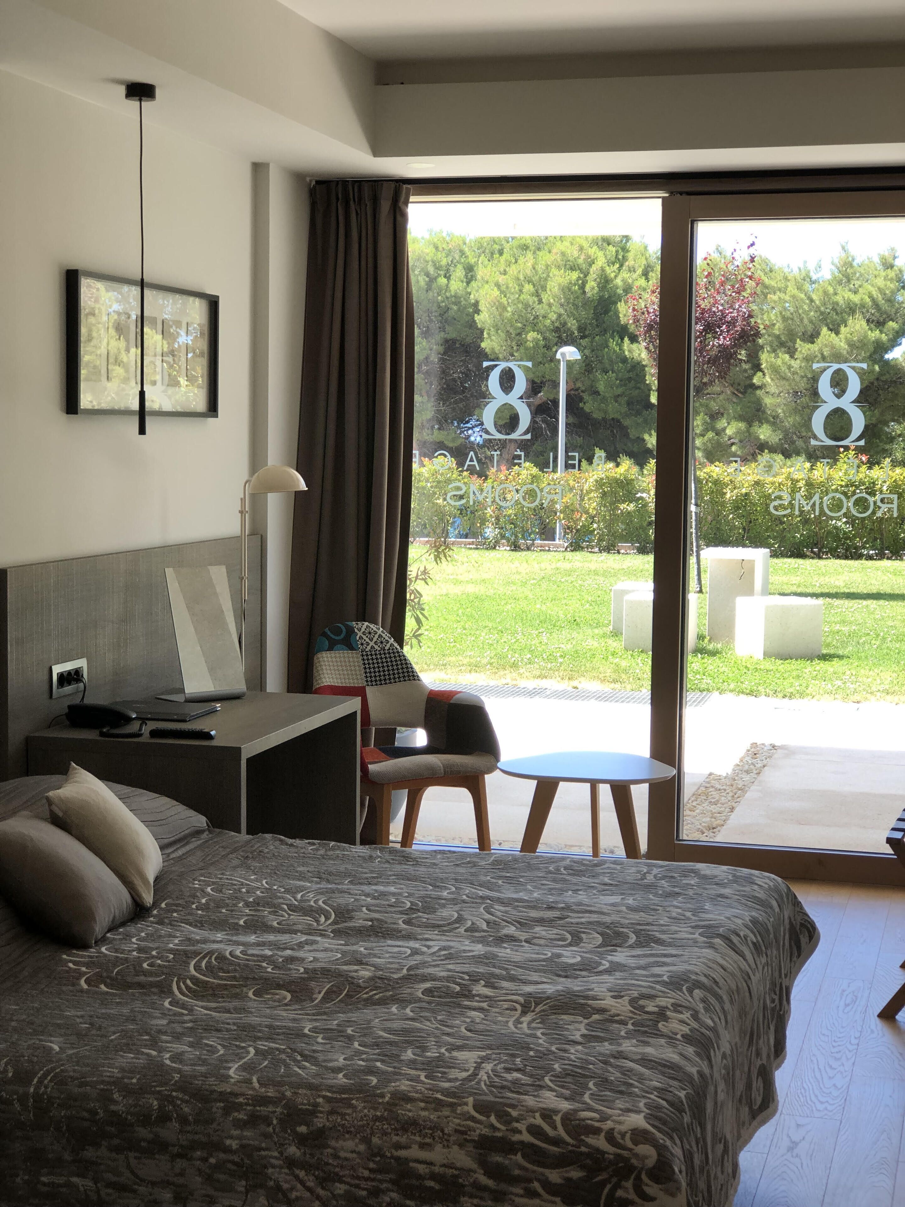 In-room safe, desk, laptop workspace, blackout drapes