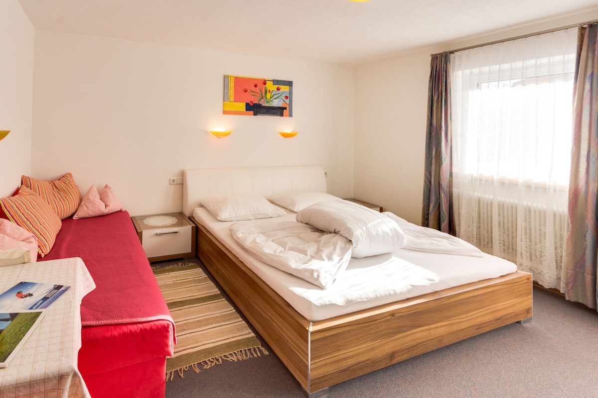 Apartamento, 1 habitación (Enzian) | Ropa de cama hipoalergénica, caja fuerte, cortinas opacas