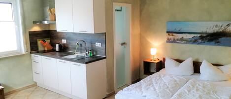 Basic-studiolejlighed - terrasse - ved stranden | 1 soveværelse, gratis Wi-Fi