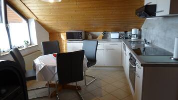 Apartment, 2 Bedrooms | Private kitchen | Full-size fridge, microwave, oven, stovetop