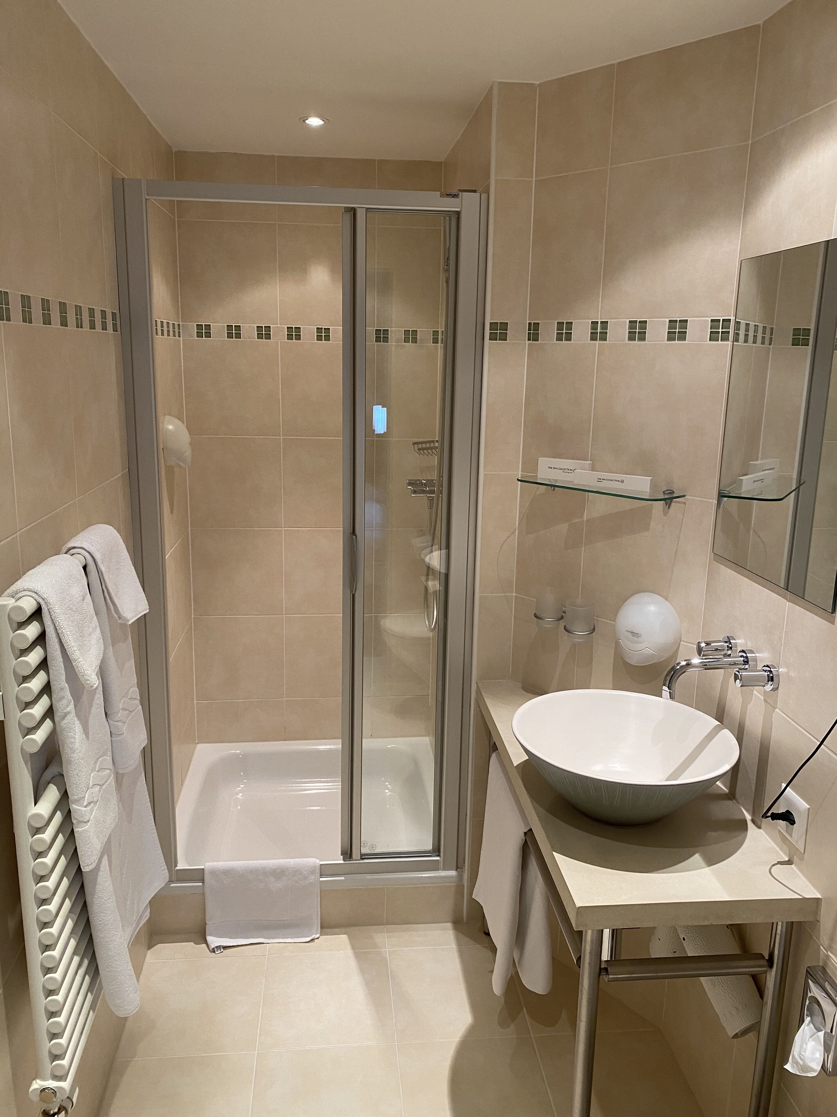 double room, lake view | bathroom | shower, free toiletries, hair dryer, slippers