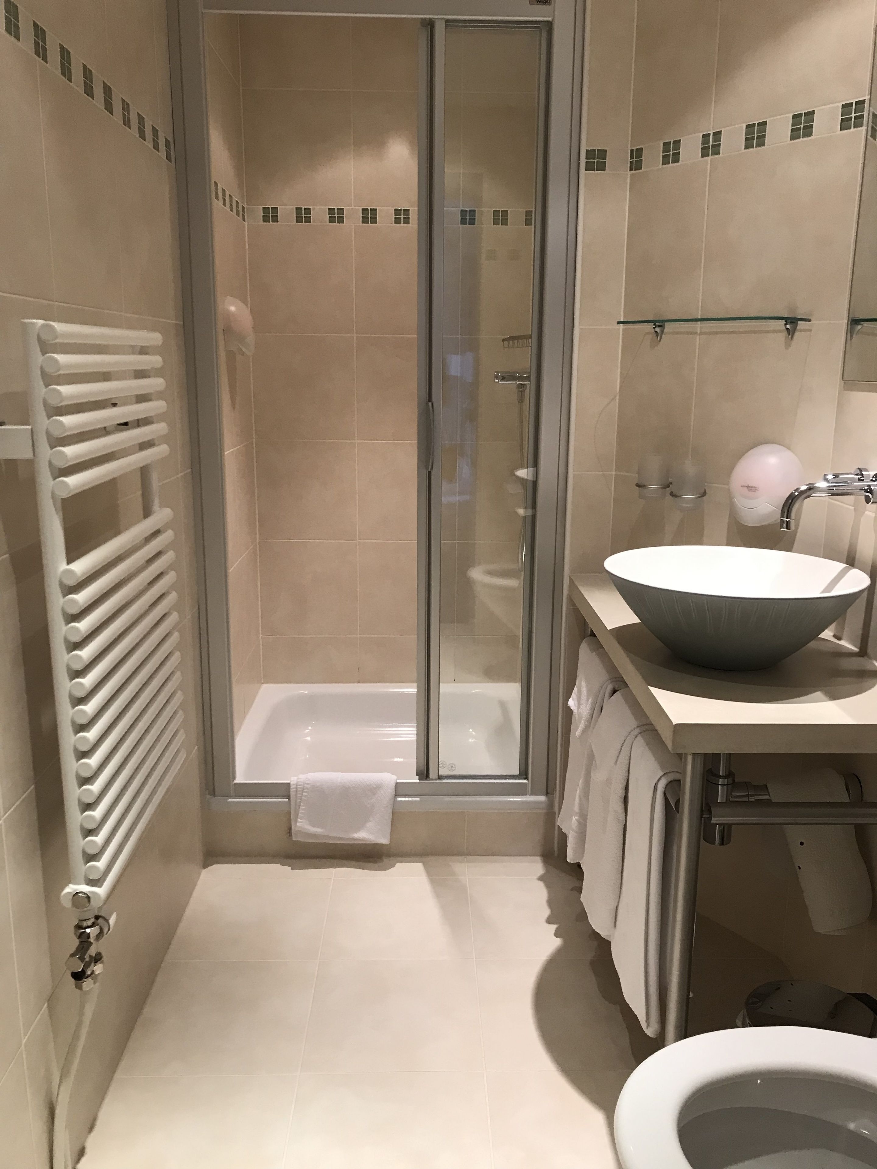 double room, lake view | bathroom | shower, free toiletries, hair dryer, slippers