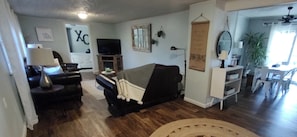 TV, fireplace, DVD player