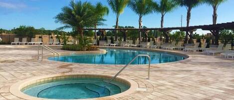 A heated pool