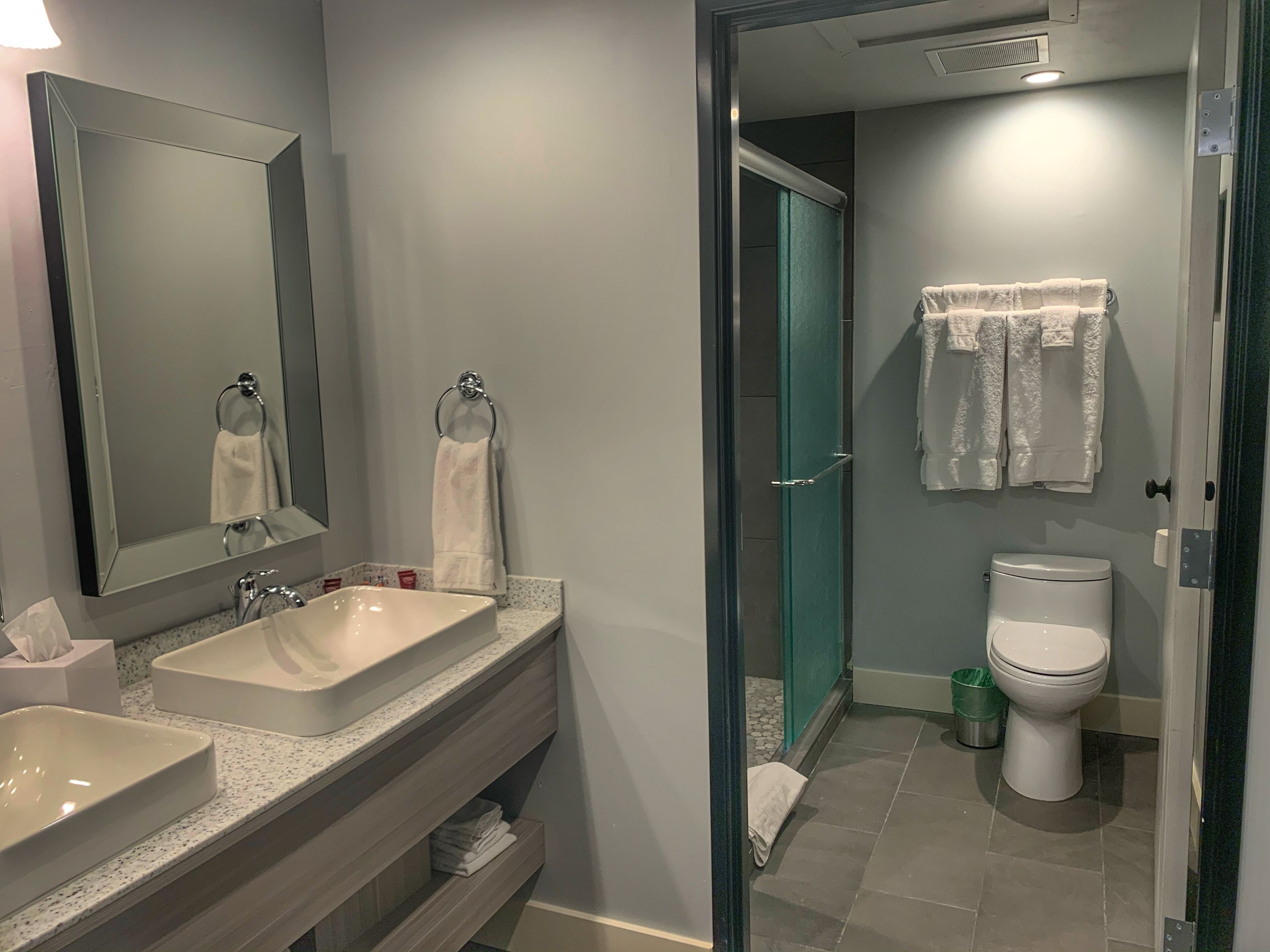 deluxe quadruple room | bathroom | shower, free toiletries, towels, soap
