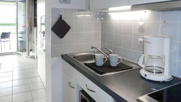 Fridge, microwave, toaster, highchair