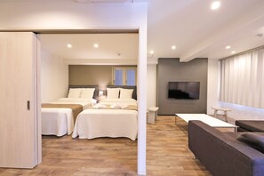 아파트, 침실 2개 | 2 개의 침실, 책상, 노트북 작업 공간, 암막 커튼