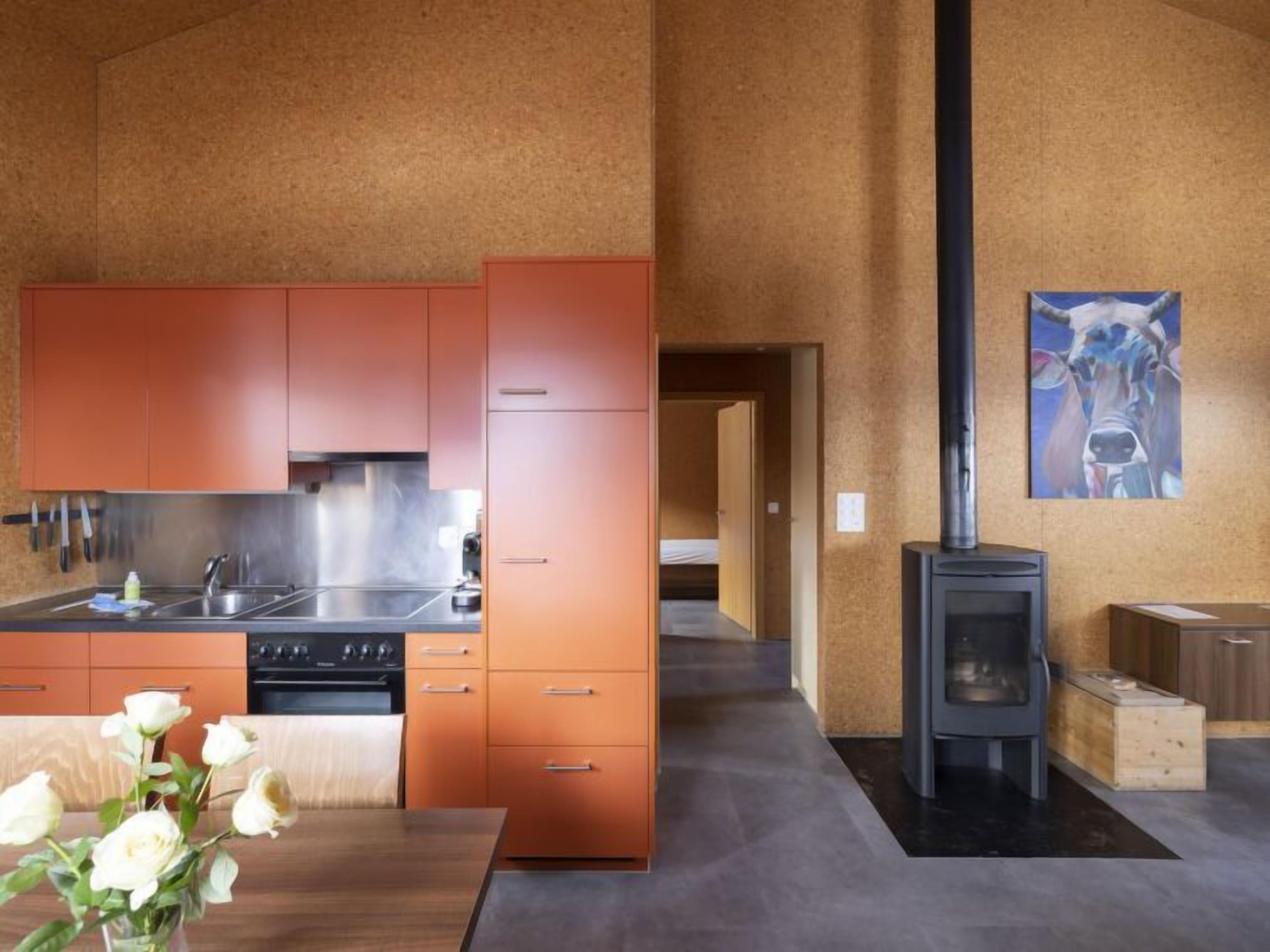 Fridge, oven, dishwasher, high chair