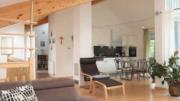 Flat-screen TV, DVD player