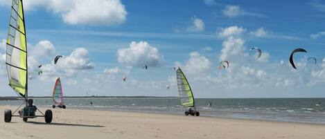 Vlak bij het strand