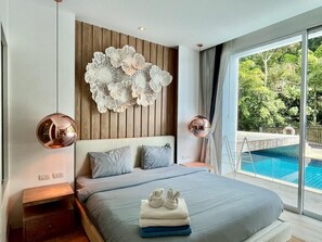 Luxury Condo, 1 Bedroom, Pool Access | Hypo-allergenic bedding, minibar, in-room safe, laptop workspace - Grand Kamala Falls (Kamala)
