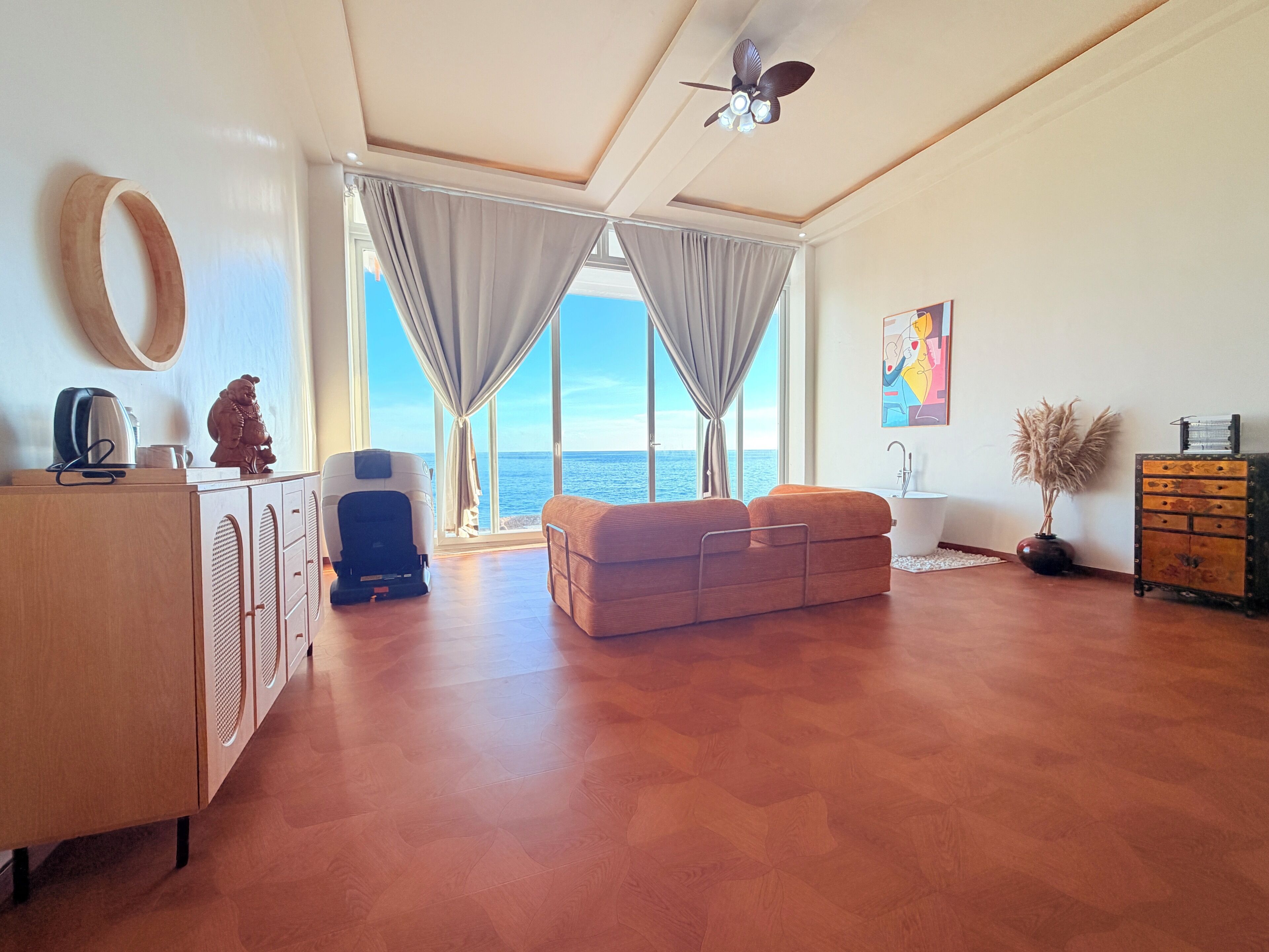 Villa, Sea View | Living area | Flat-screen TV