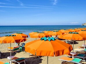 Beach nearby, beach umbrellas