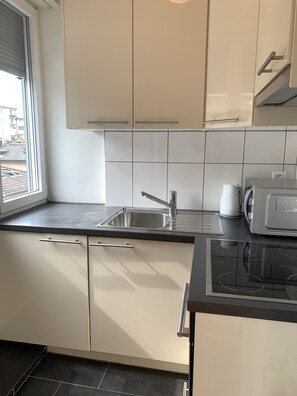 Apartment, 1 Bedroom | Private kitchen | Full-size fridge, microwave, stovetop, coffee/tea maker - The Lake Apartment (Lucerne)