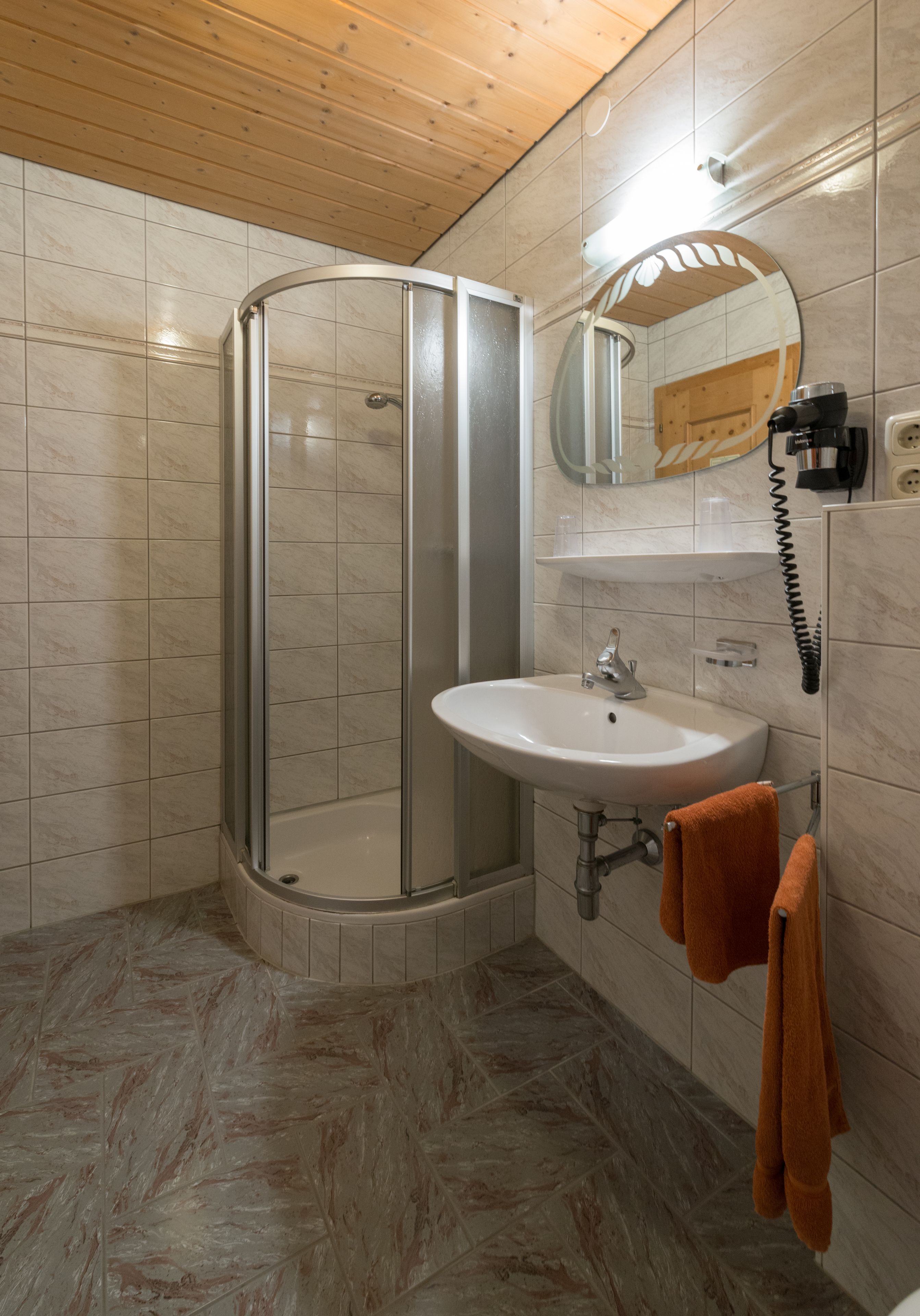 single room | bathroom | hair dryer, towels