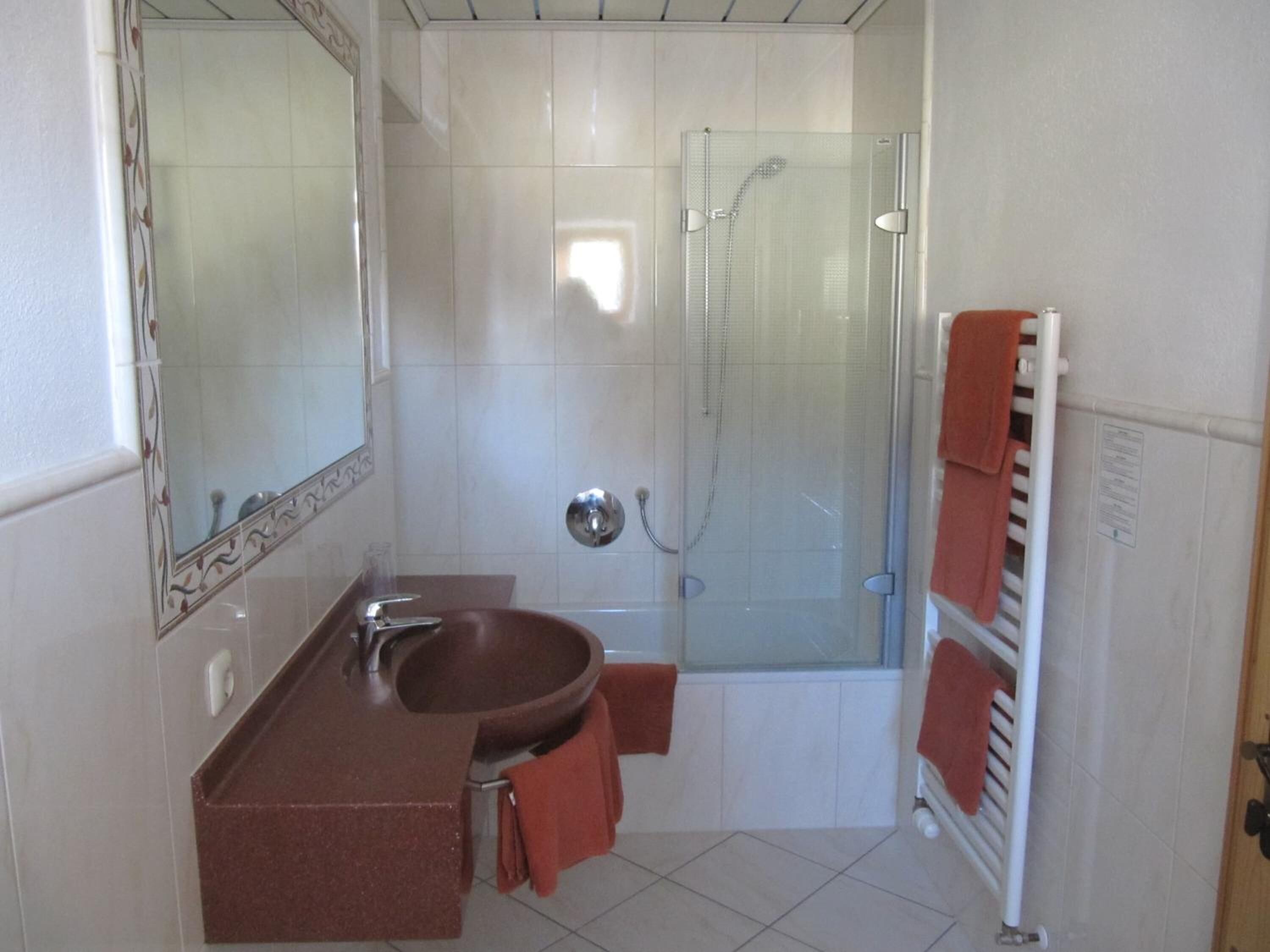 double room | bathroom | hair dryer, towels