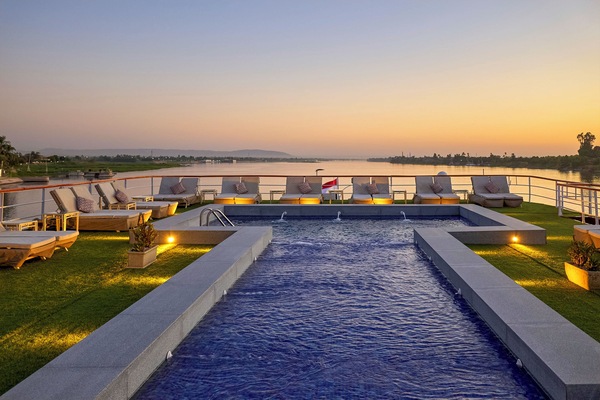 Outdoor pool, a rooftop pool