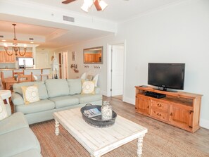 TV, DVD player, ping pong - Two Bedroom/Two Bath Gulf Front Condo with 2 Pools (Dauphin Island)
