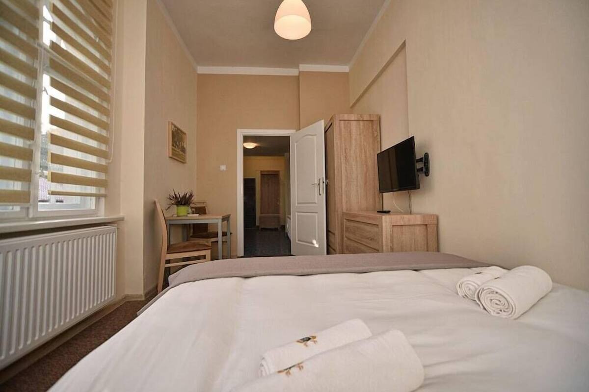 Desk, laptop workspace, iron/ironing board (on request), free WiFi