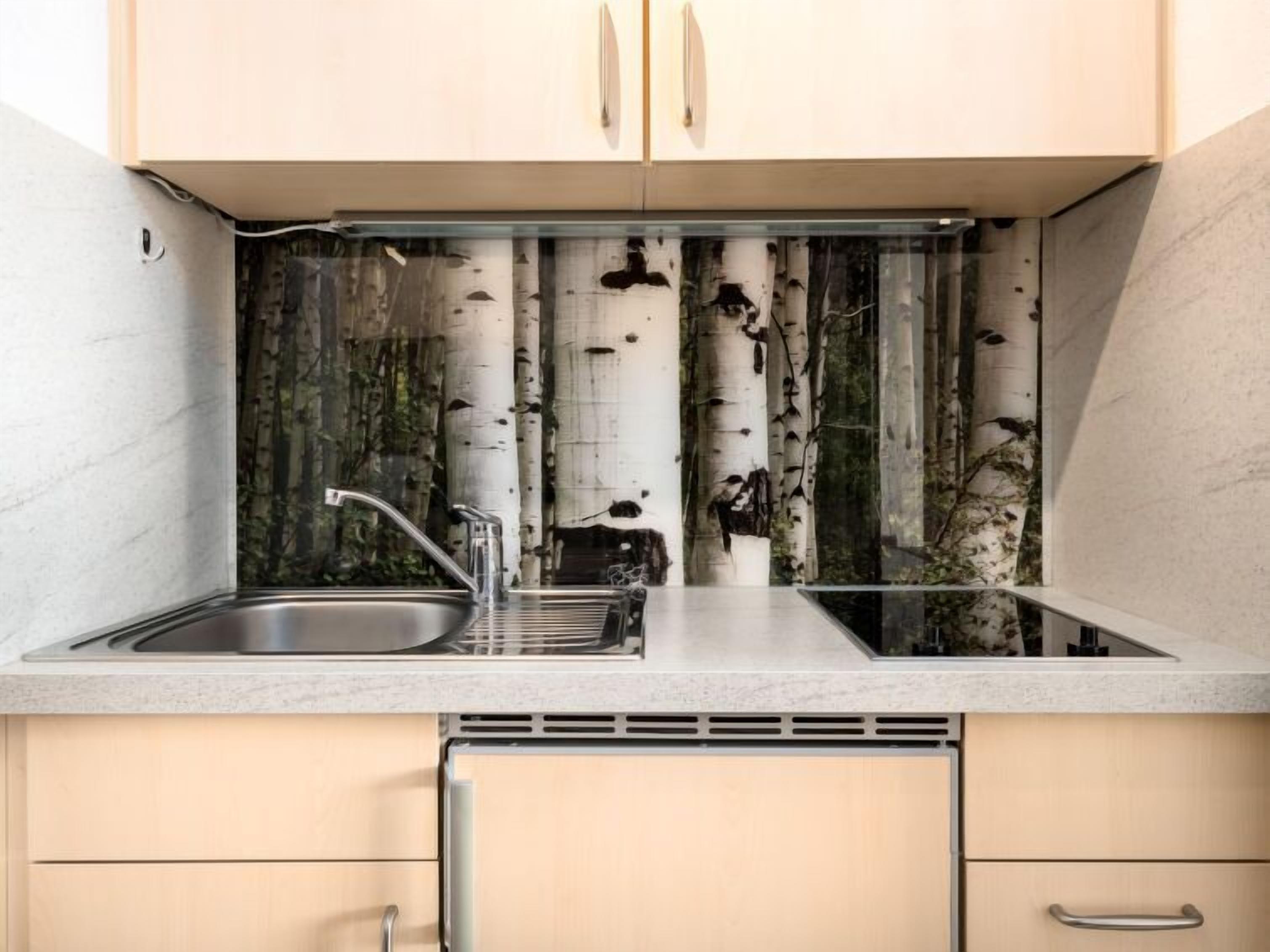 Kühlschrank, Toaster, Kochgeschirr/Geschirr/Besteck