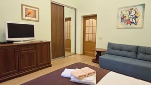 Apartemen | 1 kamar tidur, meja kerja, setrika/meja setrika, dan Wi-Fi gratis