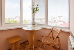 Apartment, 1 Bedroom, Balcony | Balcony view - Home-Hotel Bolshaya Zhitomirskaya 6-A (Kyiv)