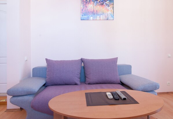 Apartment, 1 Bedroom, Balcony | 1 bedroom, iron/ironing board, free WiFi, bed sheets