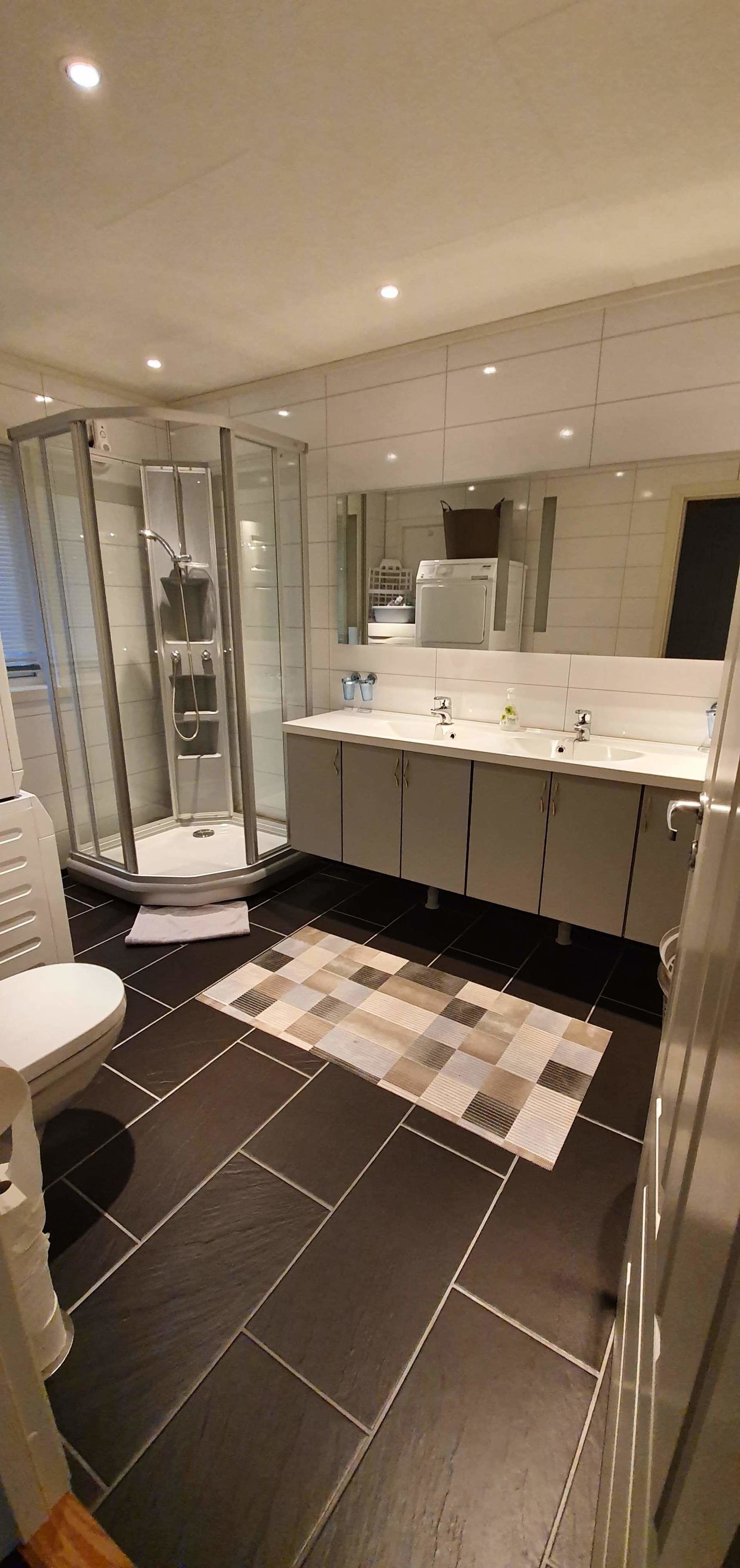 Cabin (Lenangstinden) | Bathroom | Shower, free toiletries, hair dryer, towels