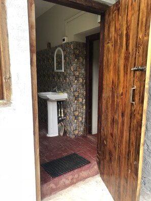 Family Duplex | Bathroom | Separate bathtub and shower, hair dryer, slippers, towels - The Ugyen (Paro)