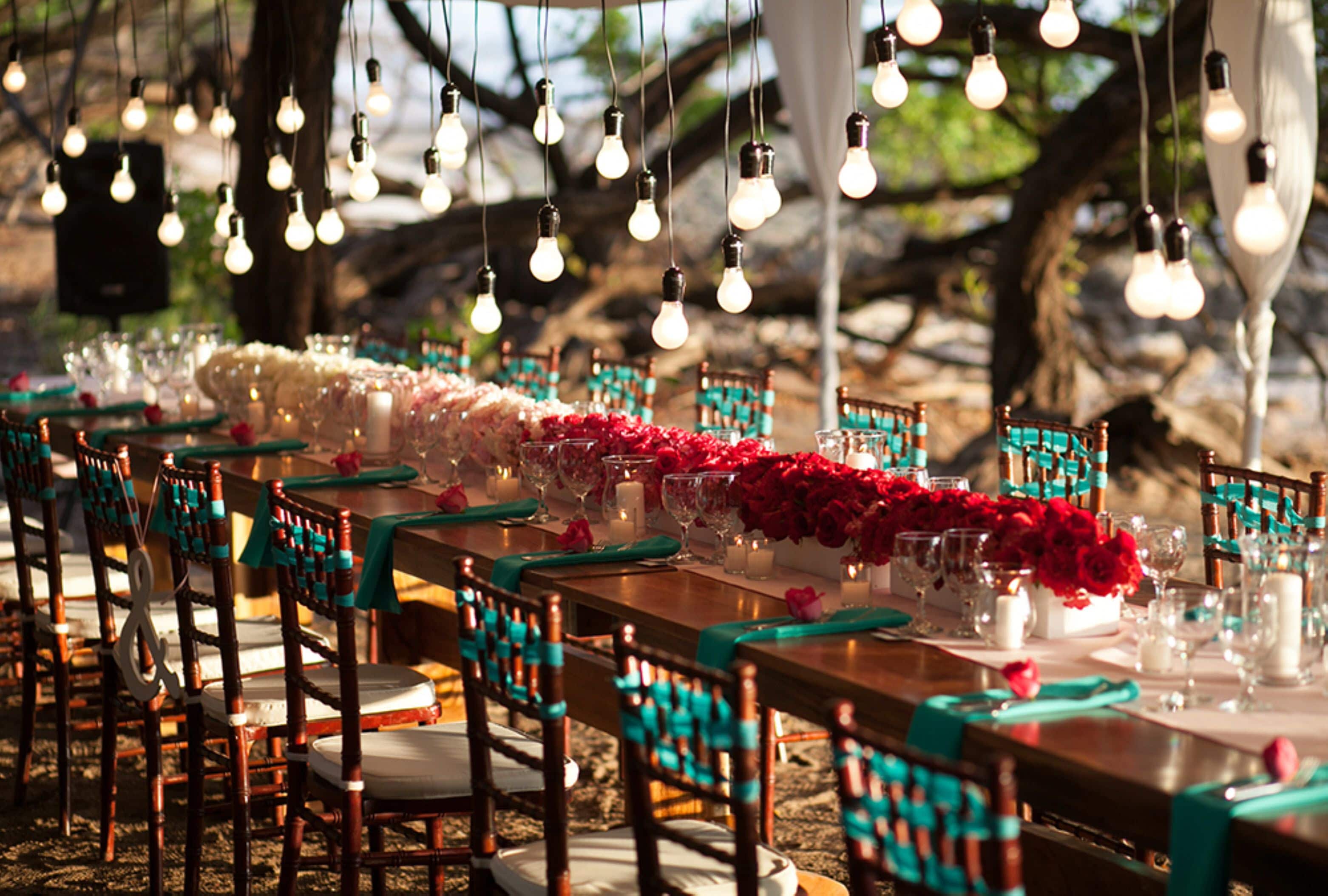 Outdoor wedding area