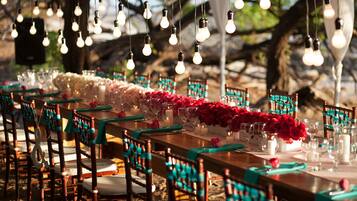 Outdoor wedding area