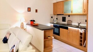 A compact kitchen with wooden cabinets, a built-in oven, and a dishwasher. - Viognier 5 by Interhome (Ovronnaz)