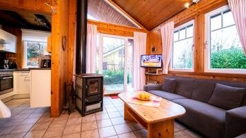 Fernseher, Kamin, DVD-Player