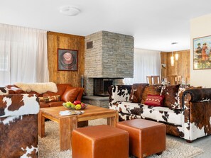 Fernseher, Kamin, DVD-Player