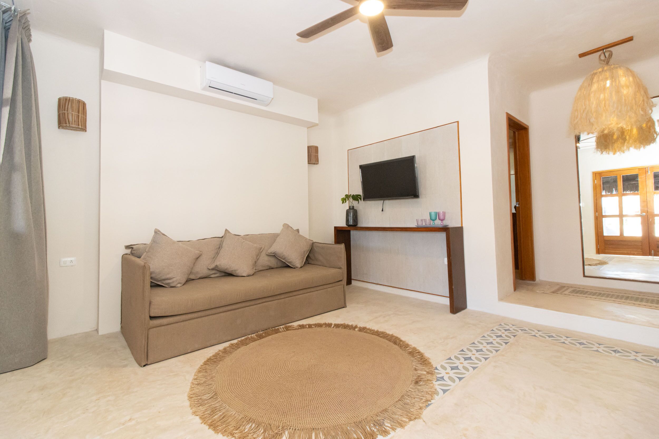 two-bedroom suite | living room | tv