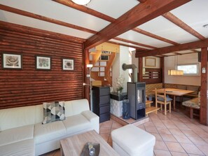 TV, fireplace, DVD player, table football