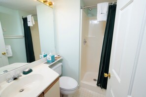 Towels, soap, toilet paper