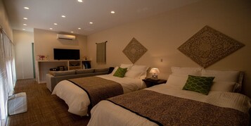 Decoración individual, wifi gratis, ropa de cama