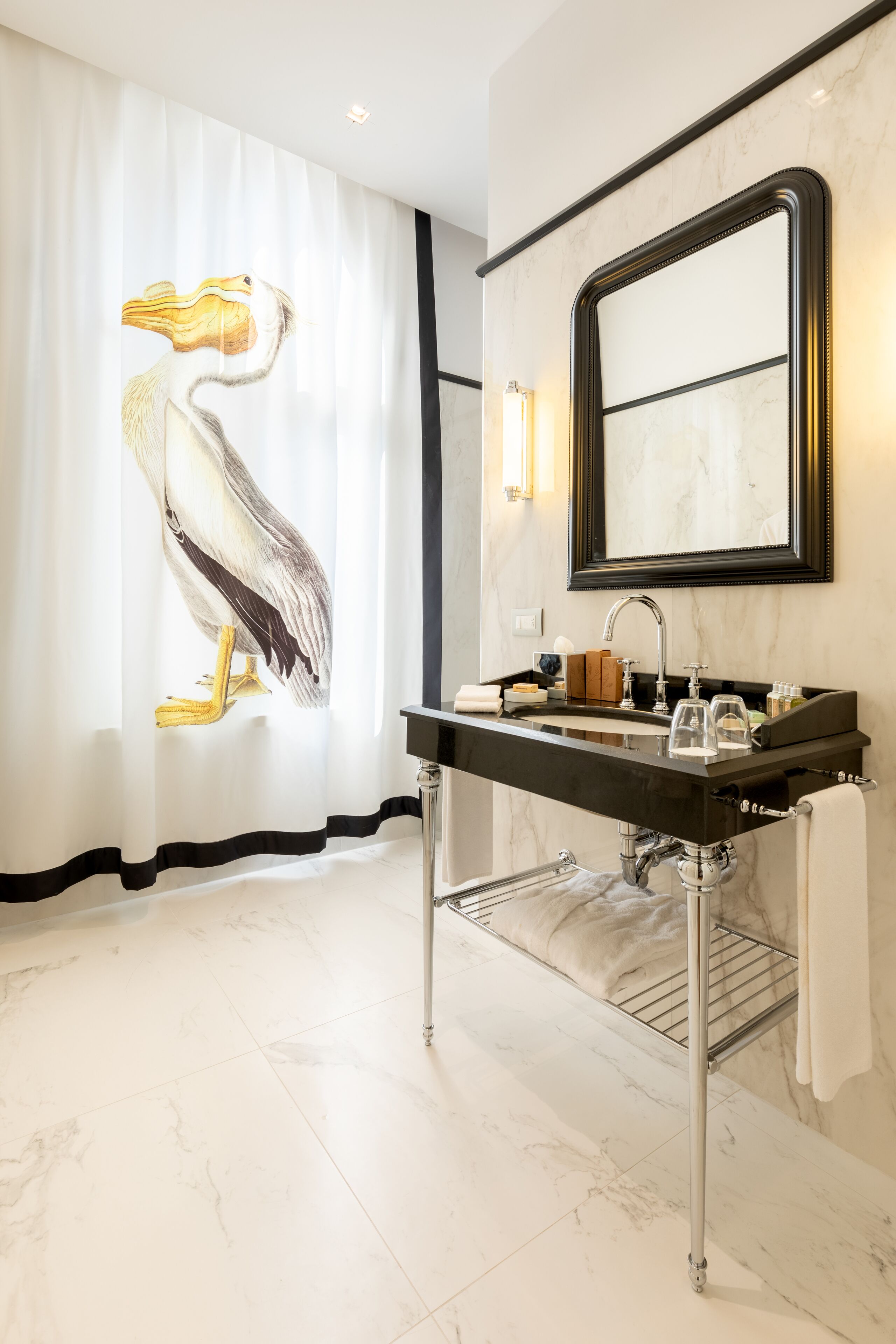 eco-friendly toiletries, hair dryer, bathrobes, slippers