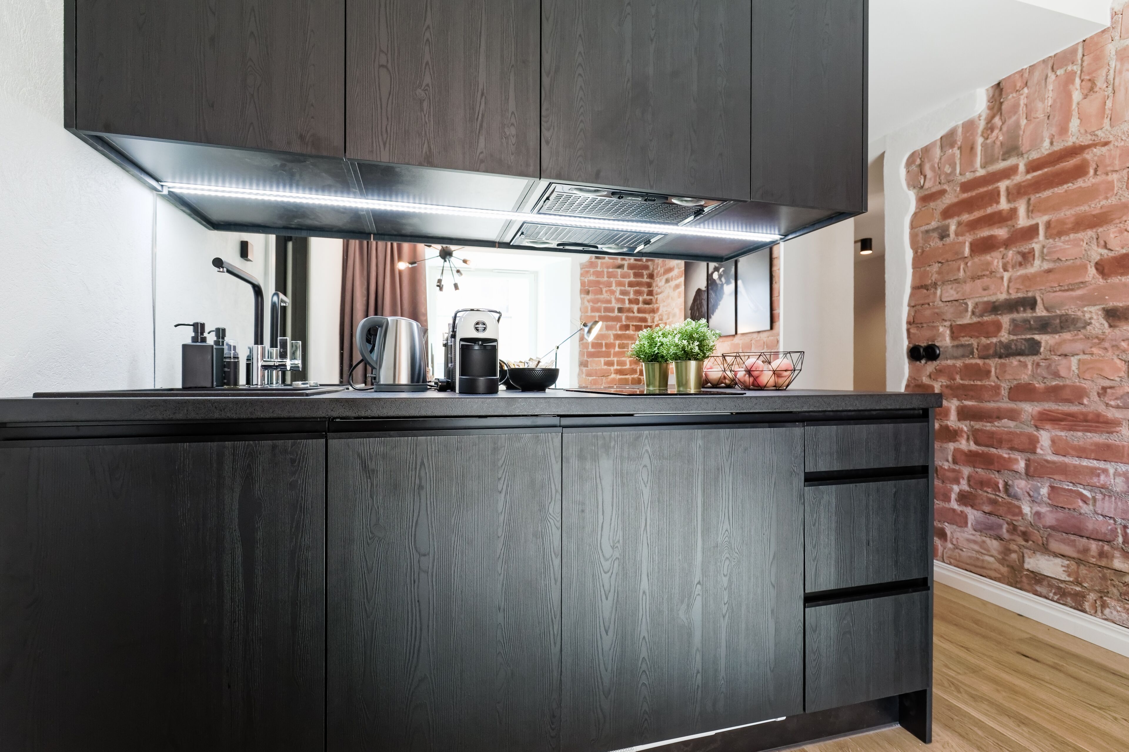 Luxury apartment with Sunny balcony | Private kitchenette | Fridge, stovetop, coffee/tea maker, electric kettle