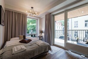 Luxury studio with Sunny balcony | Living area