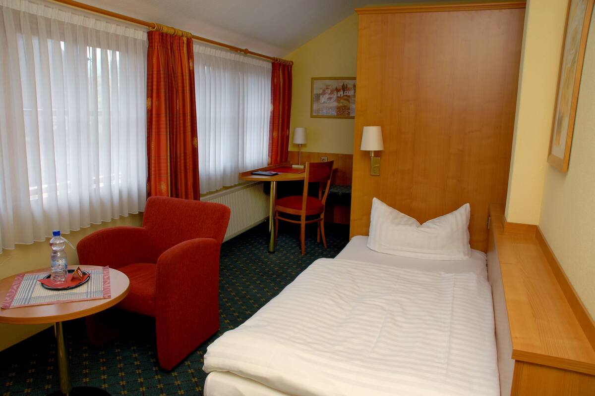 Single Room | Hypo-allergenic bedding available, in-room safe, desk