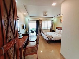 Desk, free WiFi, bed sheets