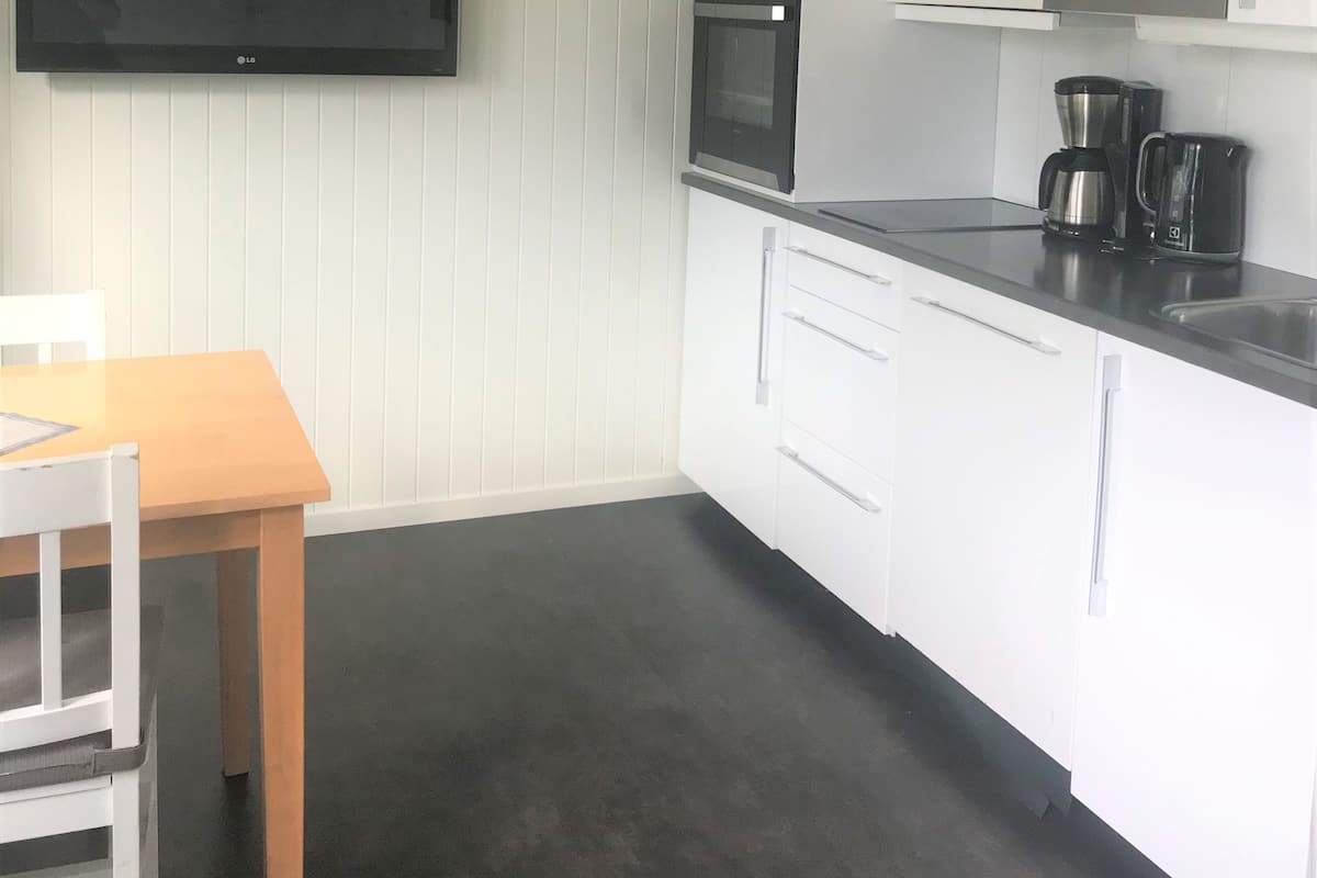 Classic Studio Suite (25) | Private kitchen | Fridge, microwave, oven, stovetop