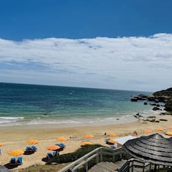 On the beach, white sand, beach bar