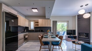 아파트, 침실 2개 (Elegant) | 전용 주방 | 에스프레소 메이커, 커피/티 메이커, 대용량 냉장고, 오븐