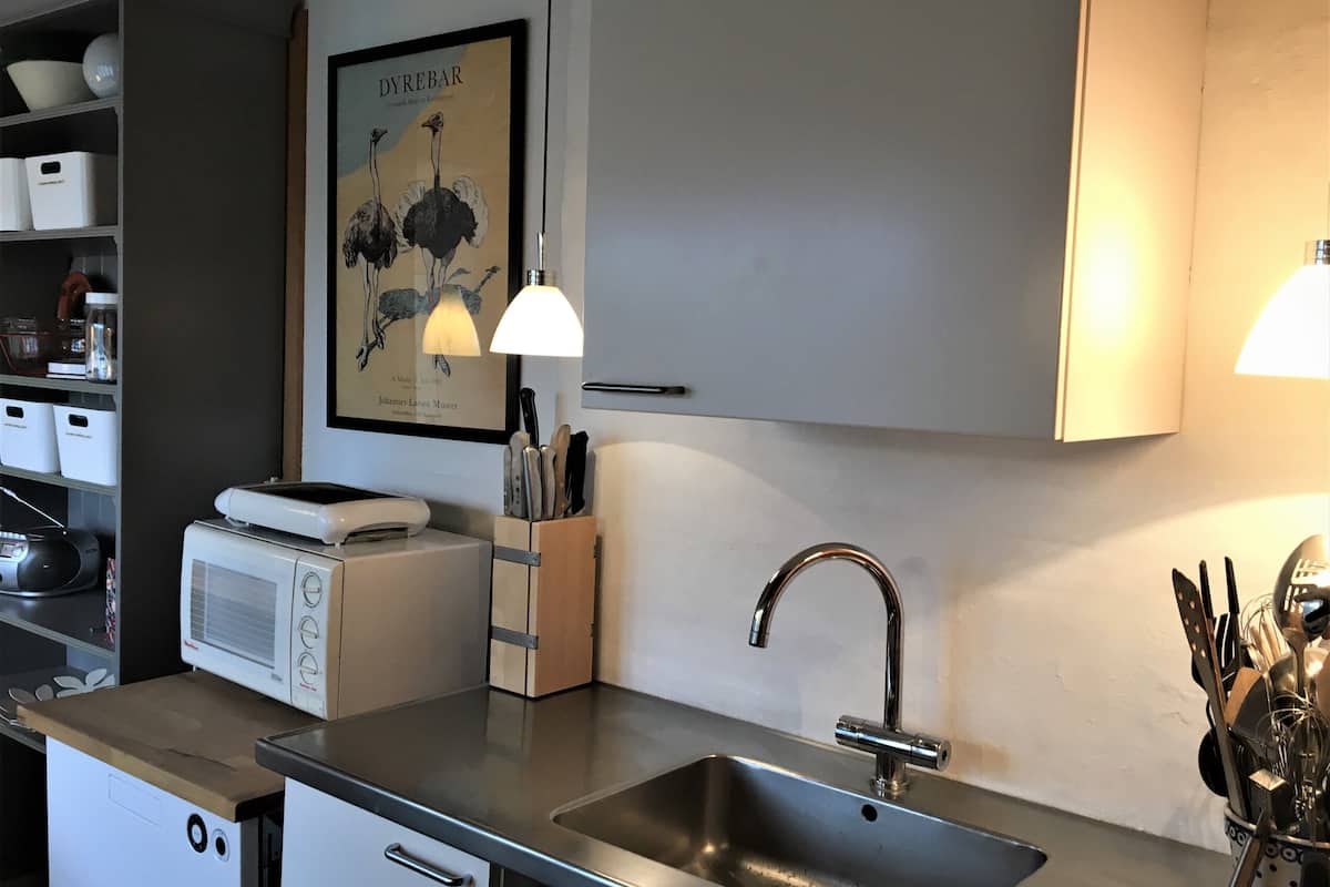 basic double room, shared bathroom | shared kitchen | full-sized fridge, microwave, oven, stovetop