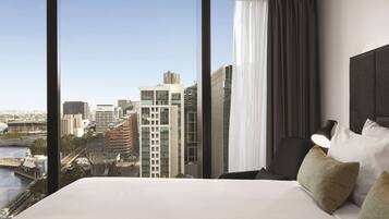 Pillow-top beds, minibar, in-room safe, desk