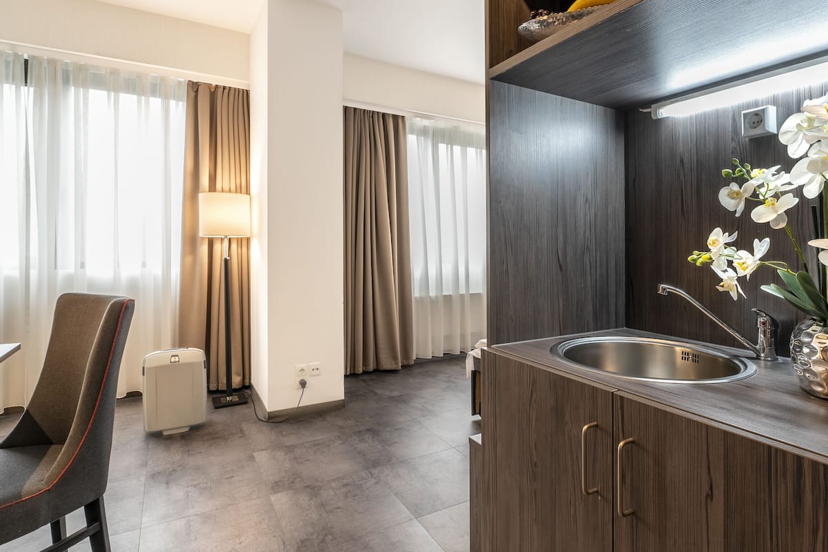 junior suite, multiple beds (living room;with sofabed) | laptop workspace, soundproofing, free cots/infant beds, free wifi